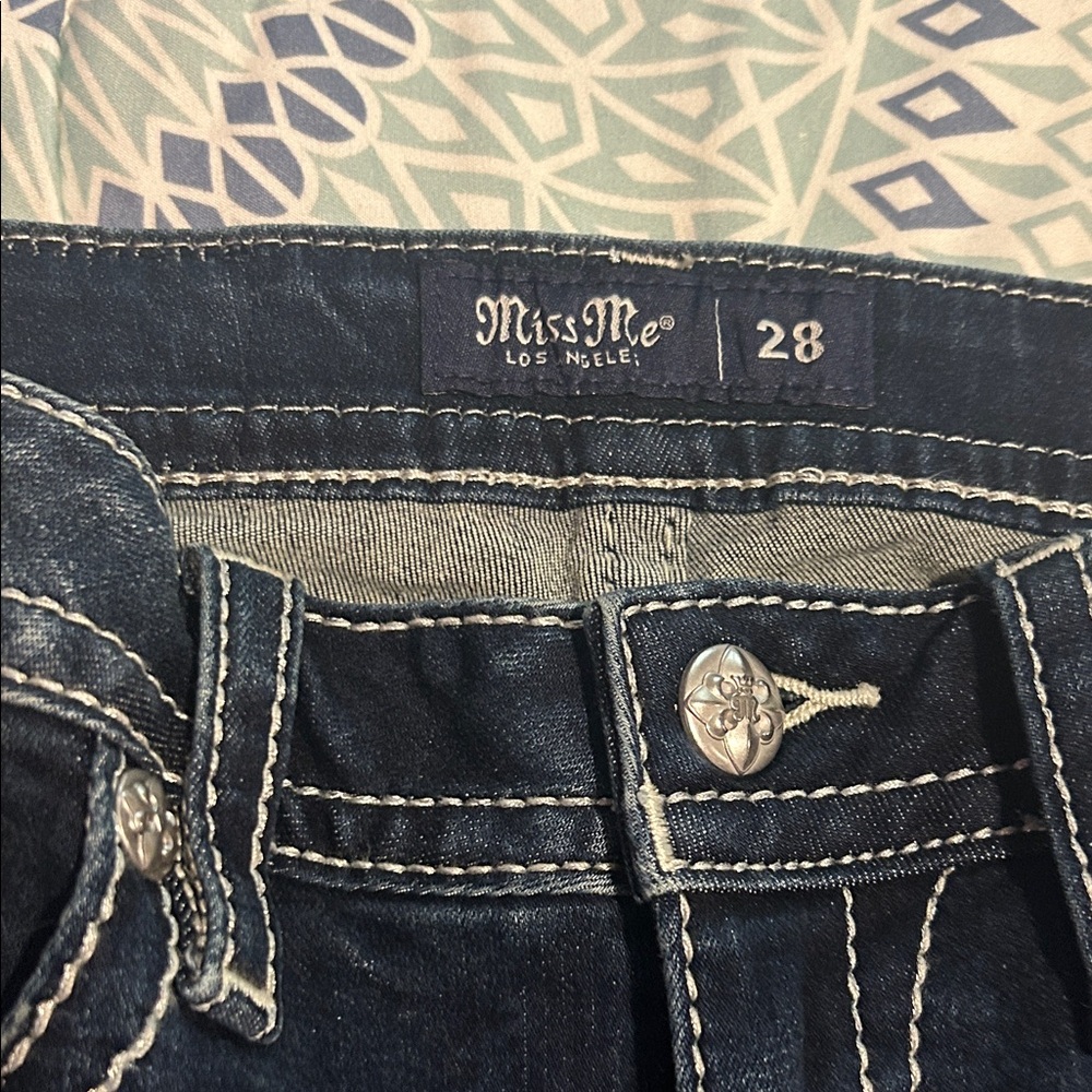 Miss Me Dark Blue Denim Jeans